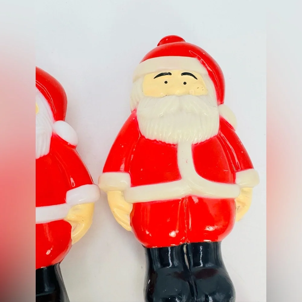 Vintage Santa Claus Blow Mold String Light Covers Only Christmas Lot Of 6